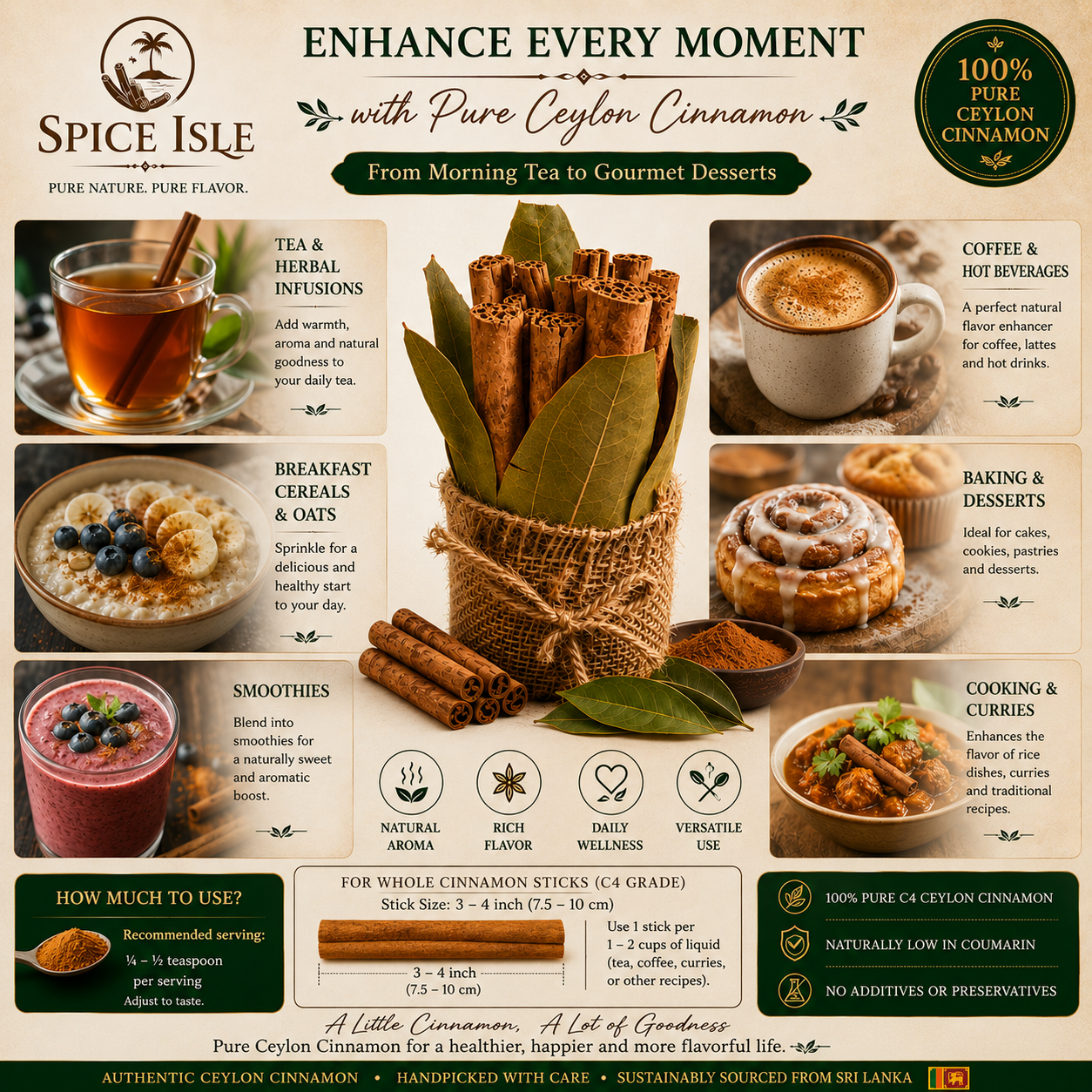 Premium Ceylon Cinnamon Sticks Bundle